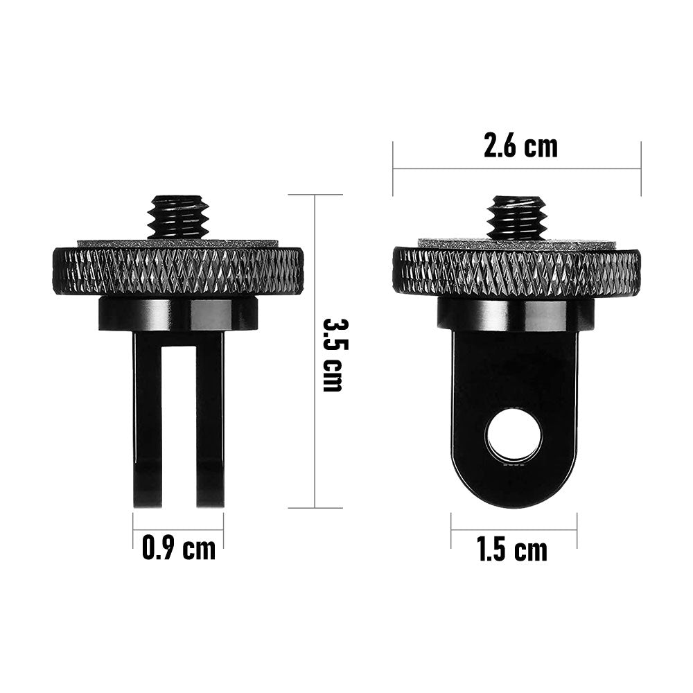 Adaptador Inverso Chico Aluminio Compatible Insta360 GoPro Cámaras Deportivas