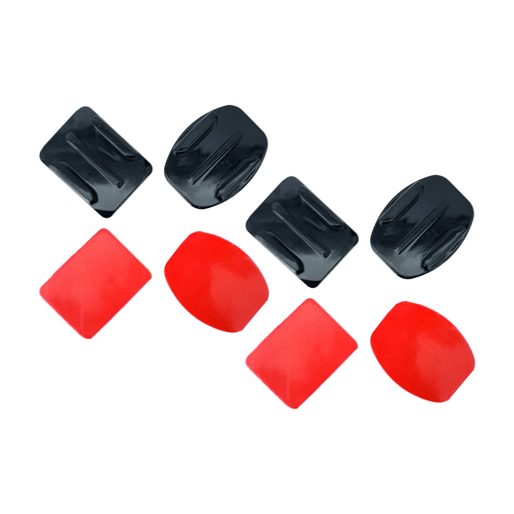 Bases con Adhesivo 2 Plano 2 Curvo Compatible GoPro Cámara Deportiva