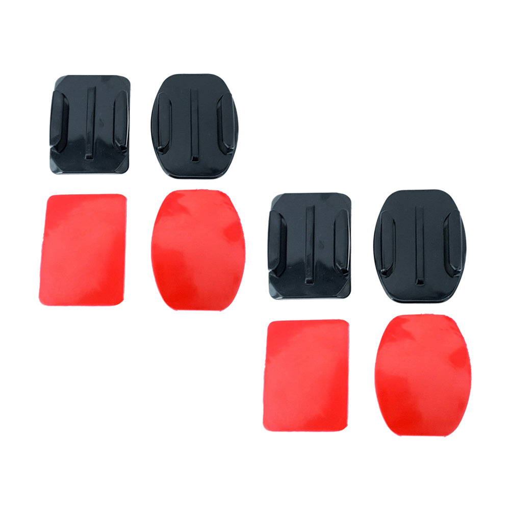 Bases con Adhesivo 2 Plano 2 Curvo Compatible GoPro Cámara Deportiva