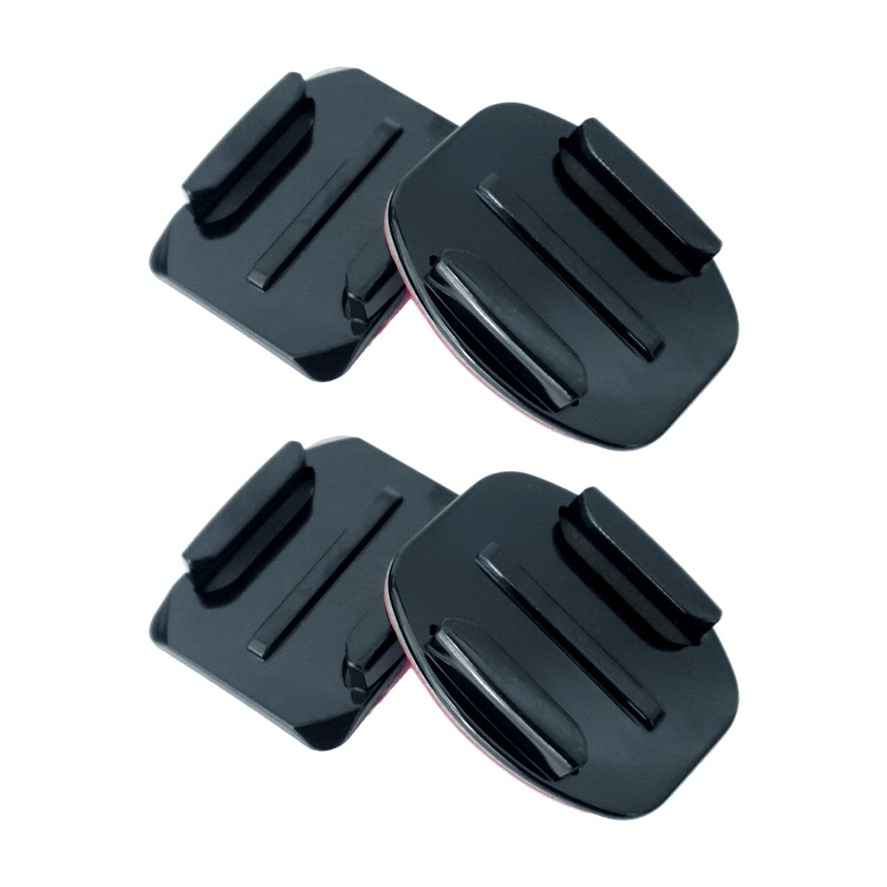 Bases con Adhesivo 2 Plano 2 Curvo Compatible GoPro Cámara Deportiva
