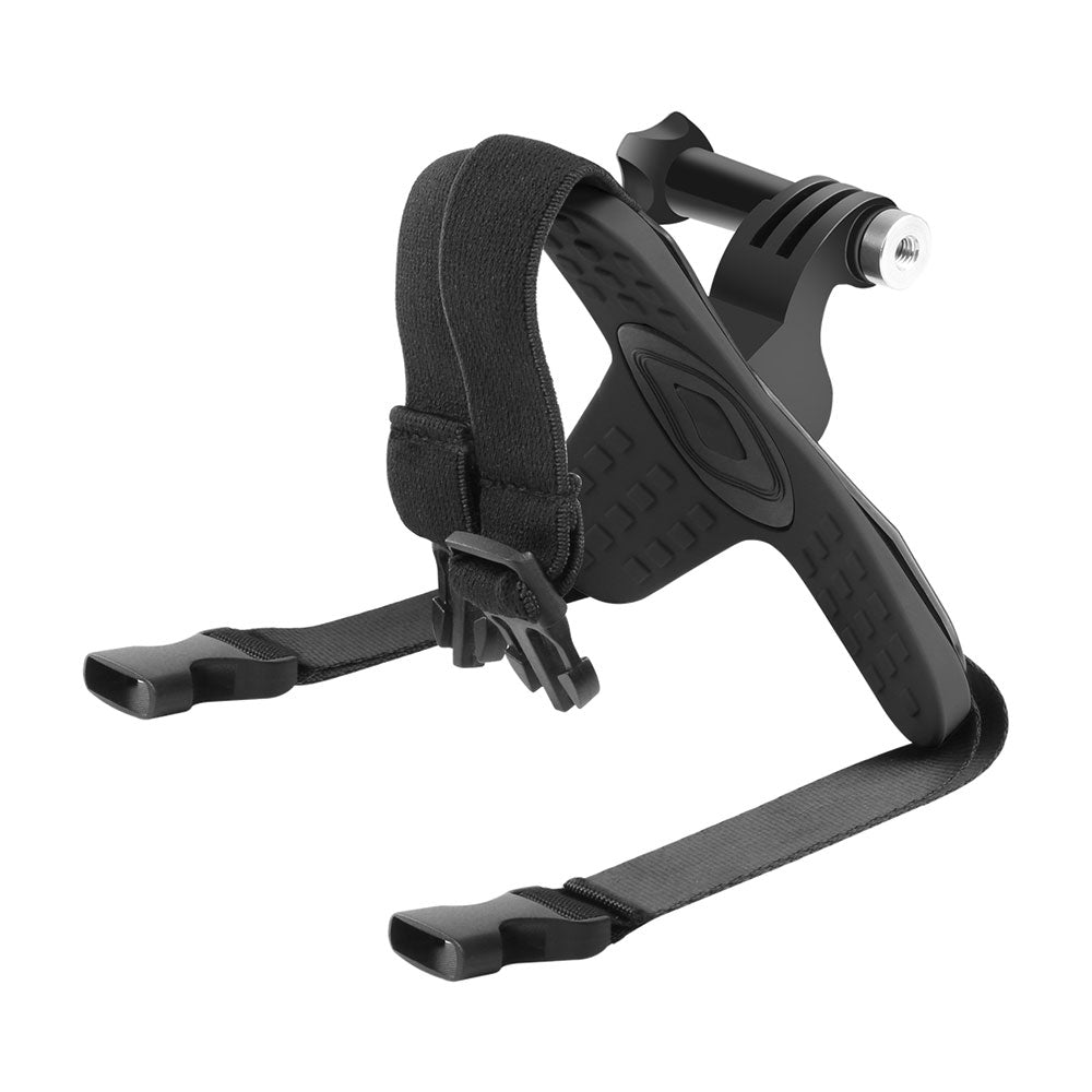 Arnés Casco Motocicleta Mentón Negro Compatible GoPro Sport Cam