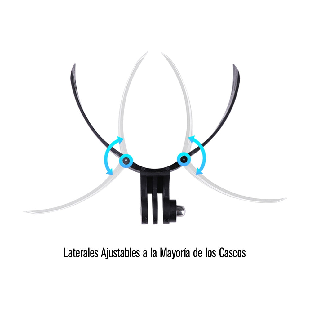 Base Casco Frontal Adhesiva para Celular Compatible GoPro Cámara Deportiva