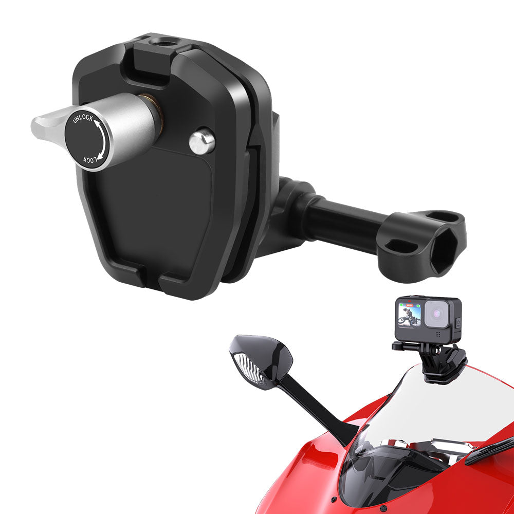 Base Parabrisas Motocicleta Aluminio Para GoPro Cámaras Deportivas
