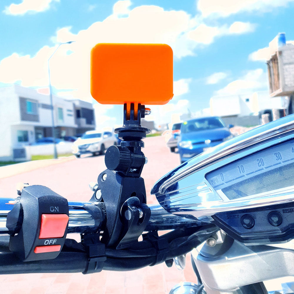 Base Tubular a Presión Bici Moto Compatible GoPro Cámaras Deportivas