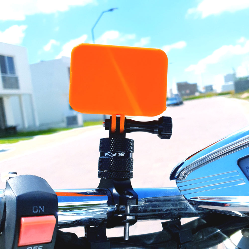 Base Tubular Giratoria Aluminio Bici Moto Compatible GoPro Cámaras Deportivas