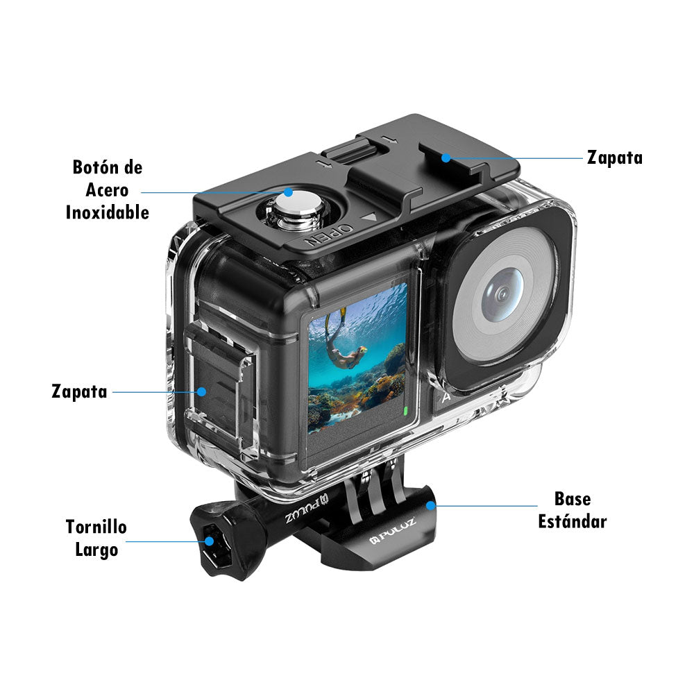 Carcasa Case Sumergible 40m Para Osmo Action 3/4/5 Pro