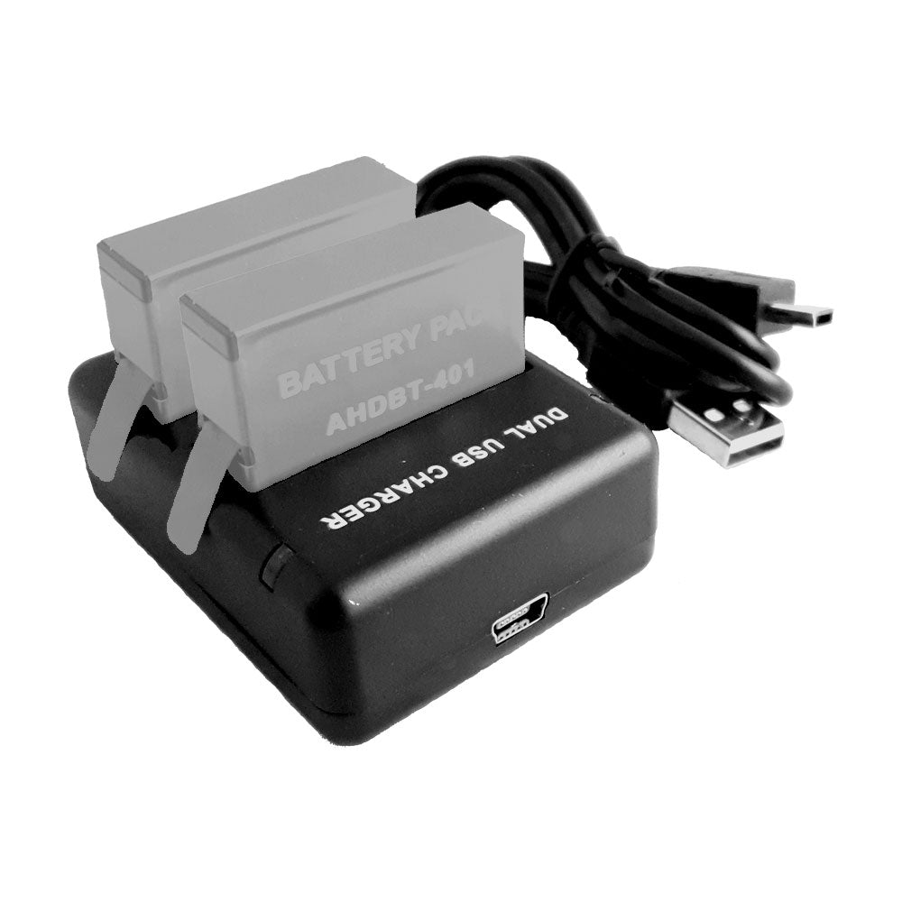 Cargador Baterías Doble Compatible GoPro Hero 4
