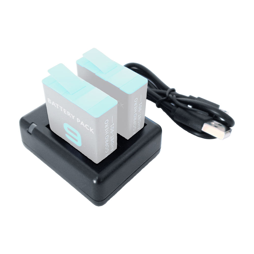 Cargador Baterías Doble Compatible GoPro Hero 9 Hero 10 Hero 11 Hero 12