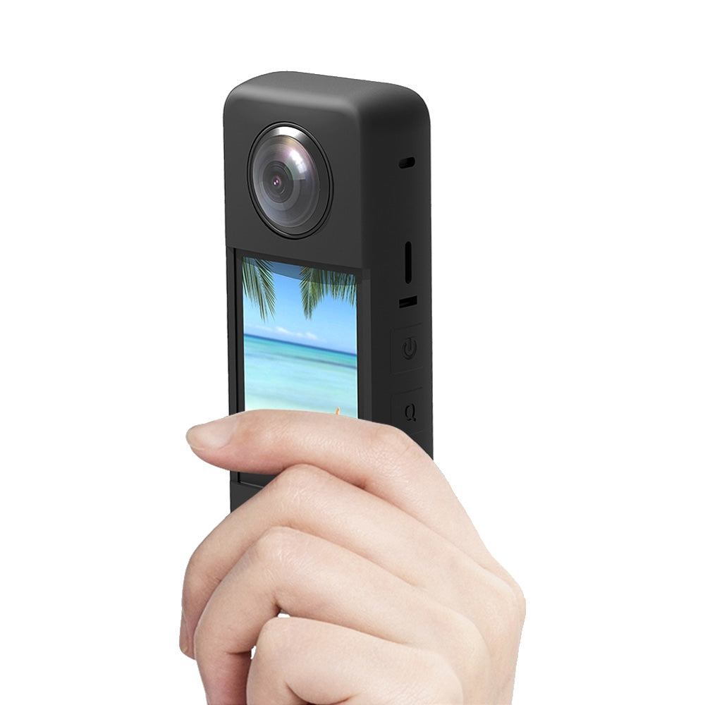 Funda Silicón con Tapas Lentes Compatible Insta360 X3