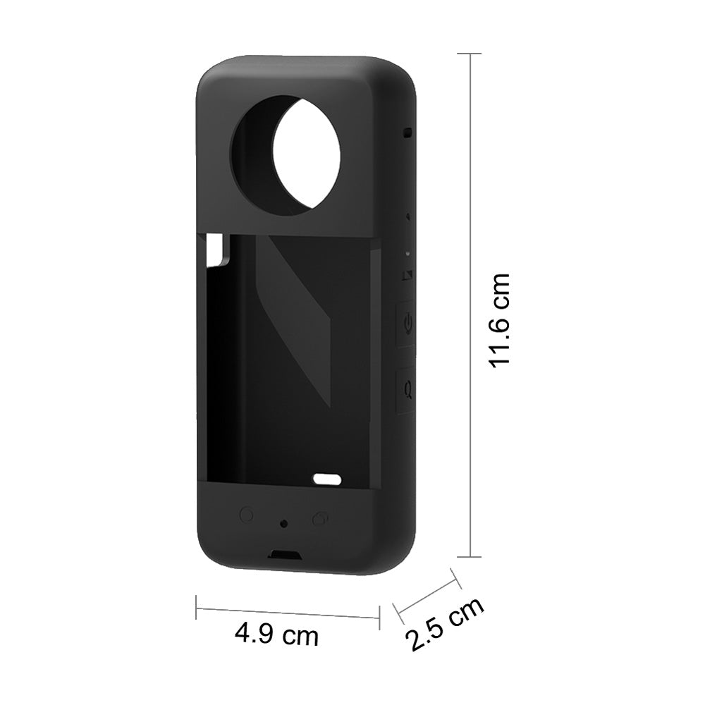 Funda Silicón con Tapas Lentes Compatible Insta360 X3