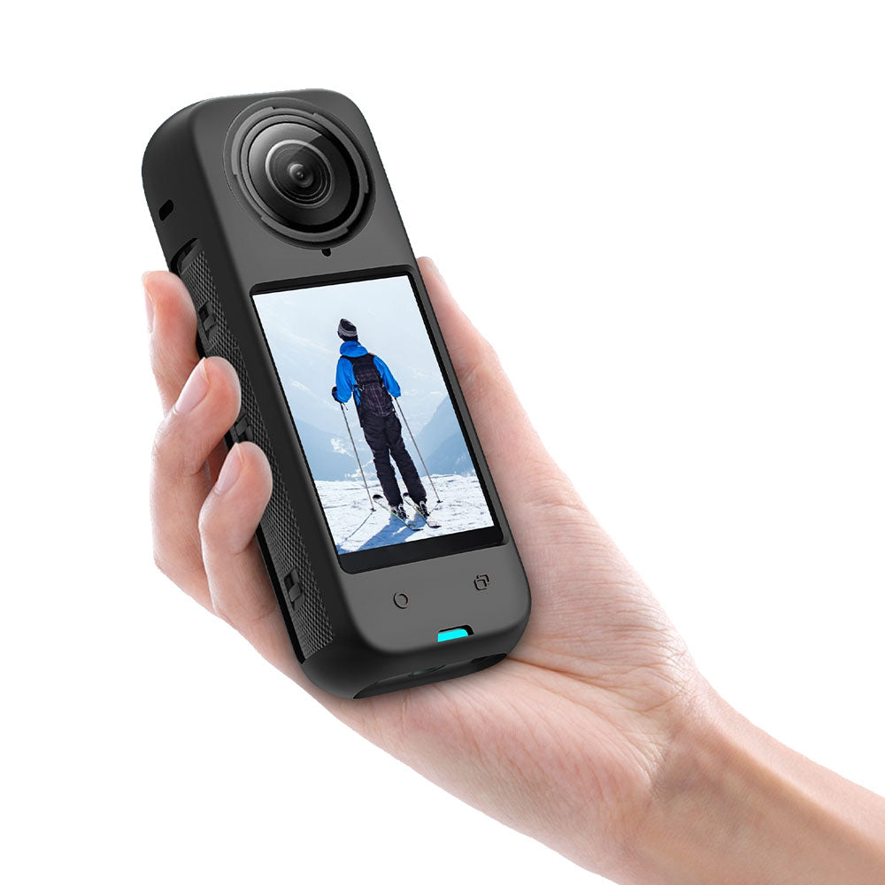 Funda Silicón con Tapas Lentes Compatible Insta360 X4