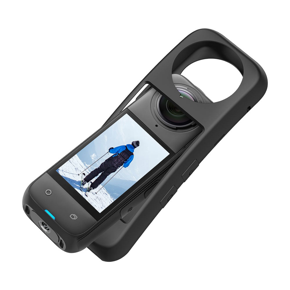 Funda Silicón con Tapas Lentes Compatible Insta360 X4