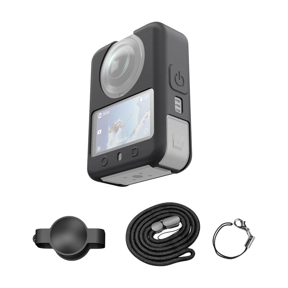 Funda Silicón con Tapas Lentes Protección Compatible DJI Osmo 360