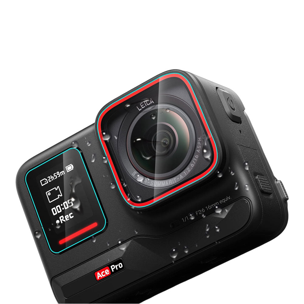Cristales Templados Pantallas y Lente Compatible Insta360 Ace Pro