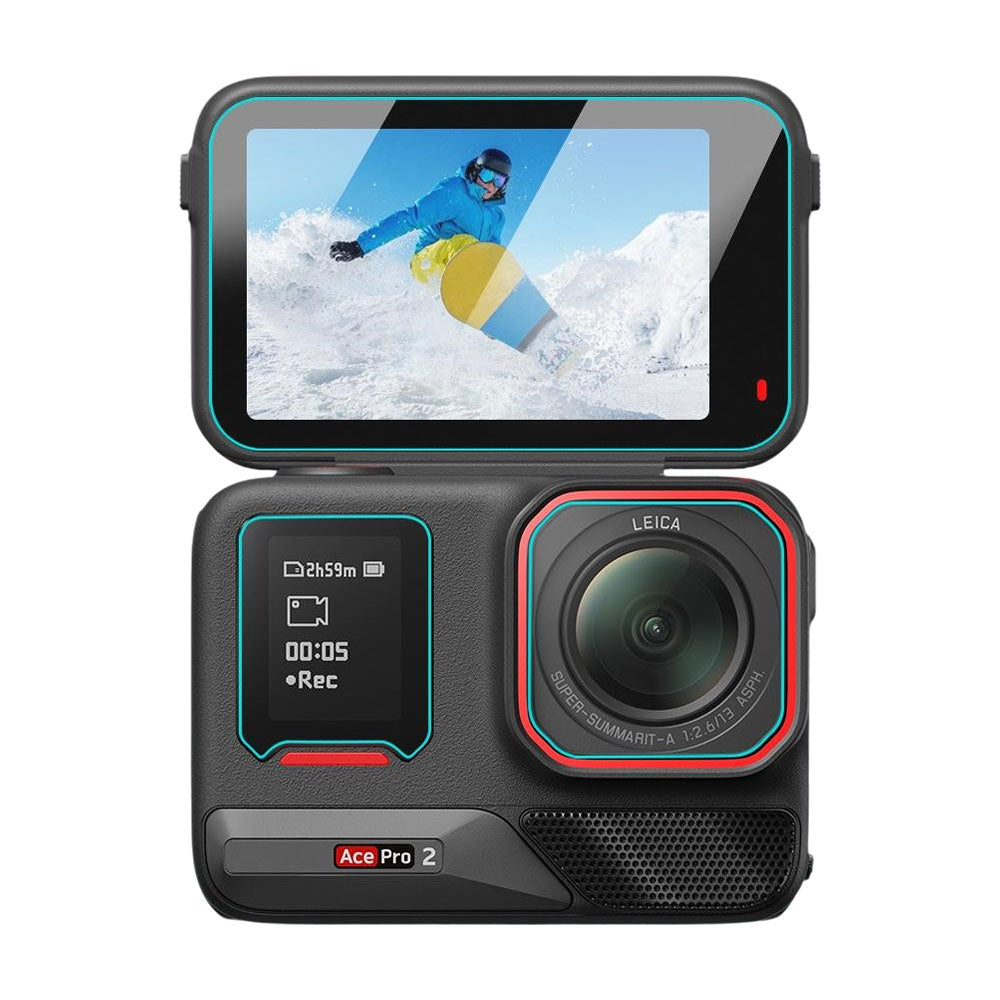 Cristales Templados Pantallas y Lente Compatible Insta360 Ace Pro 2
