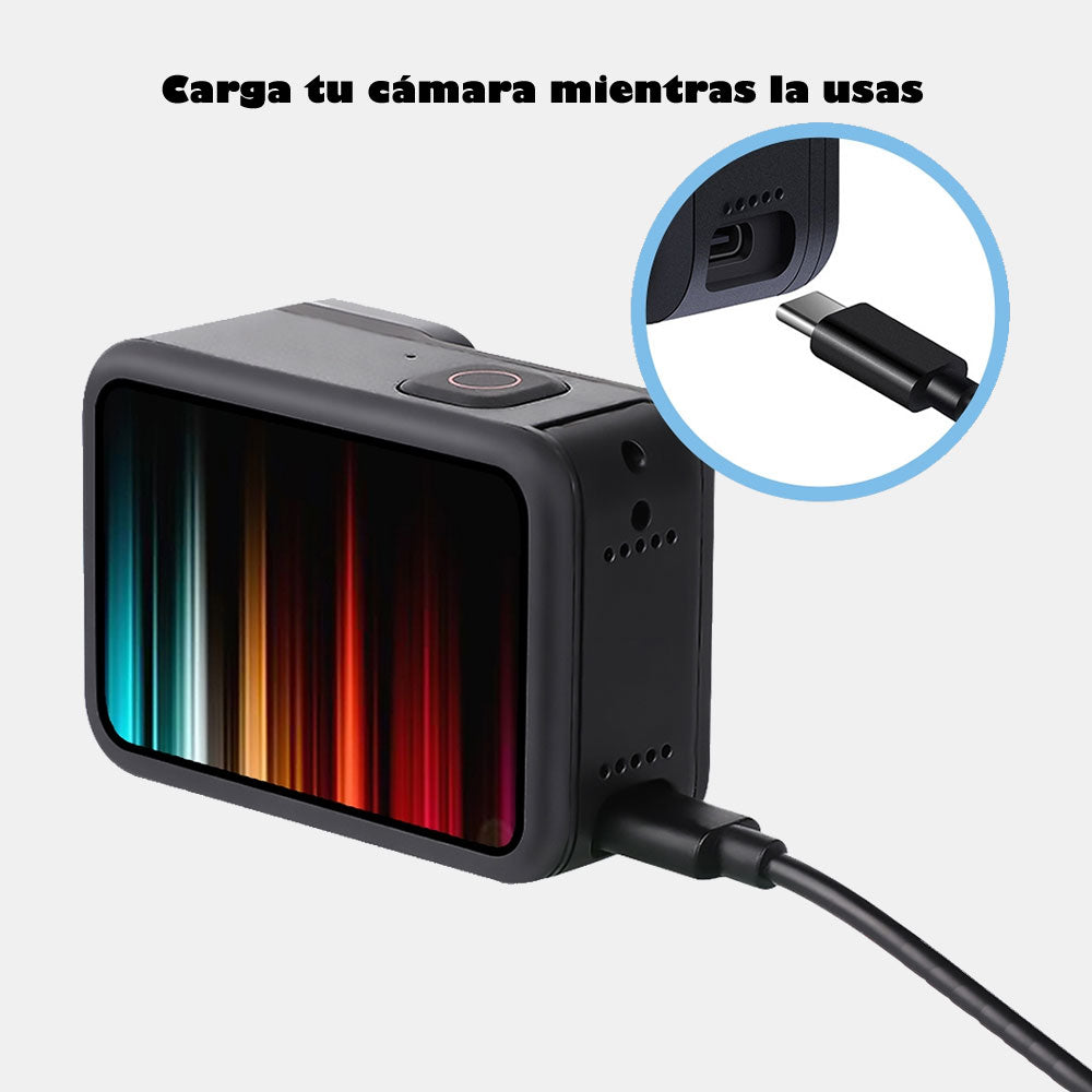 Tapa Lateral Abierta Plástico Compatible GoPro Hero 9 Hero 10 Hero 11 Hero 12 Hero 13