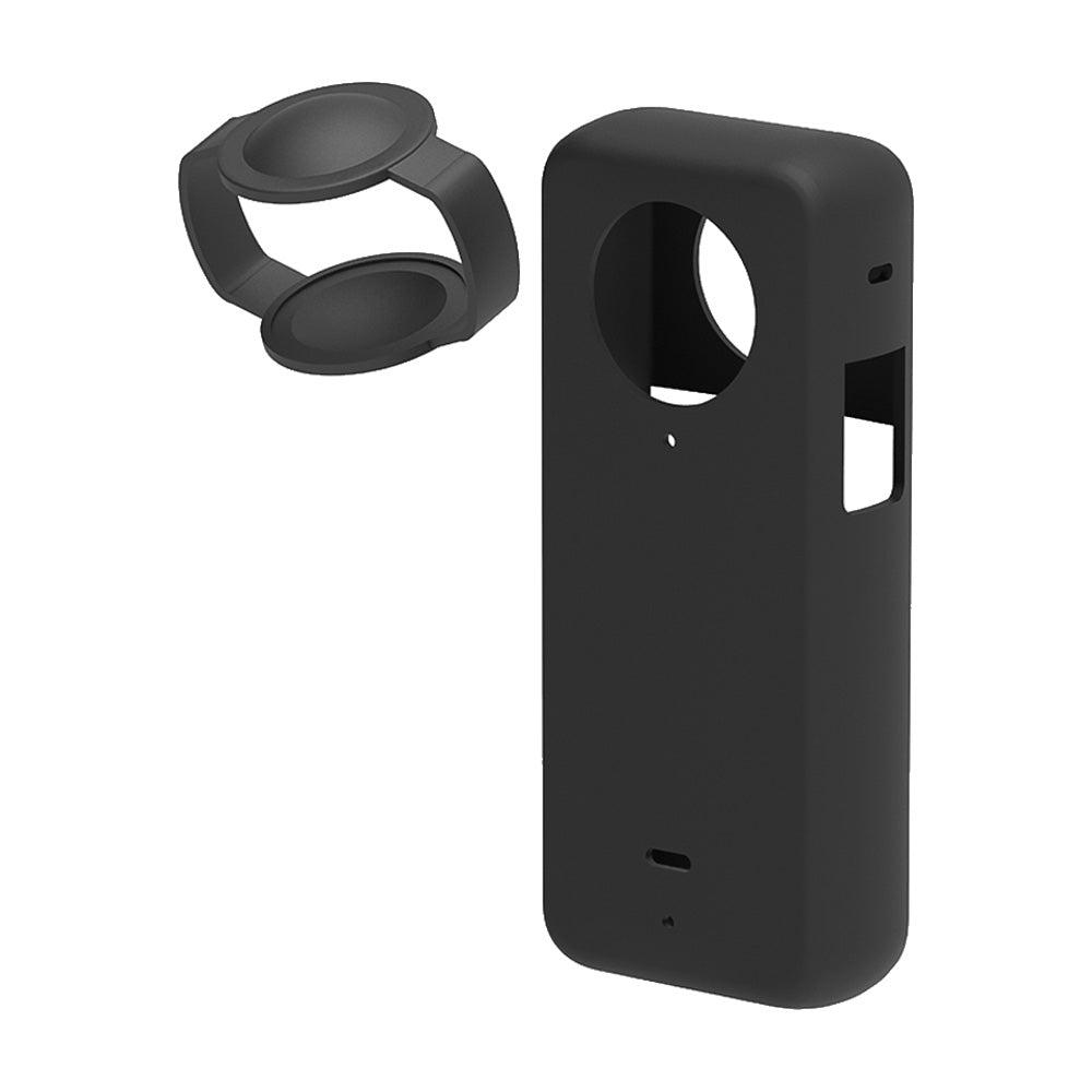 Funda Silicón con Tapas Lentes Compatible Insta360 X3