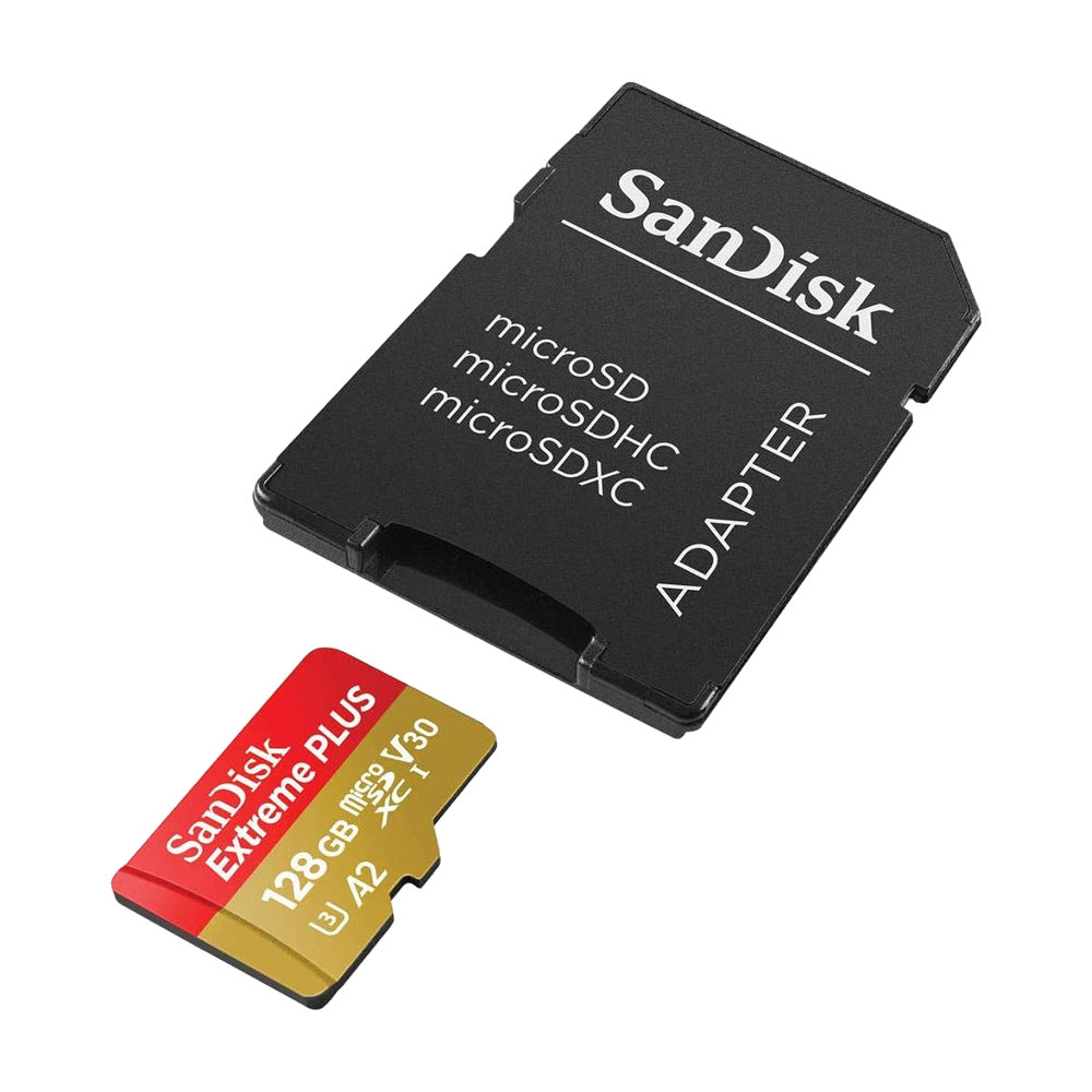 Tarjeta Memoria Sandisk Extreme 128GB Compatible GoPro Cámaras Deportivas Clase 10 A2 V30 U3 160mb/s