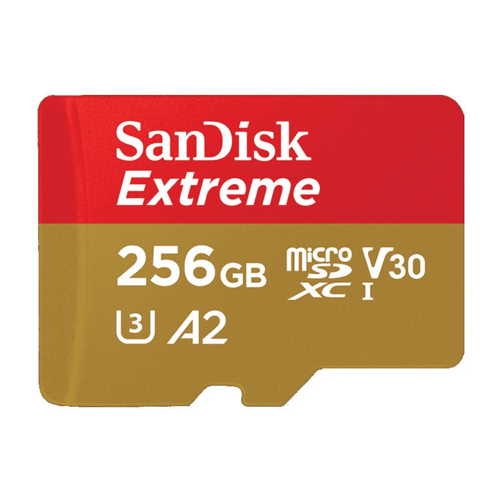 Tarjeta Memoria Sandisk Extreme 256GB Original Compatible GoPro Insta360 Dron Cámaras Deportivas Clase 10 A2 V30 U3