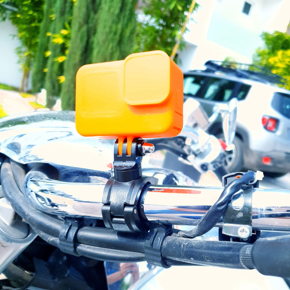 Base Tubular Chica Bici Moto Compatible GoPro Sport Cam