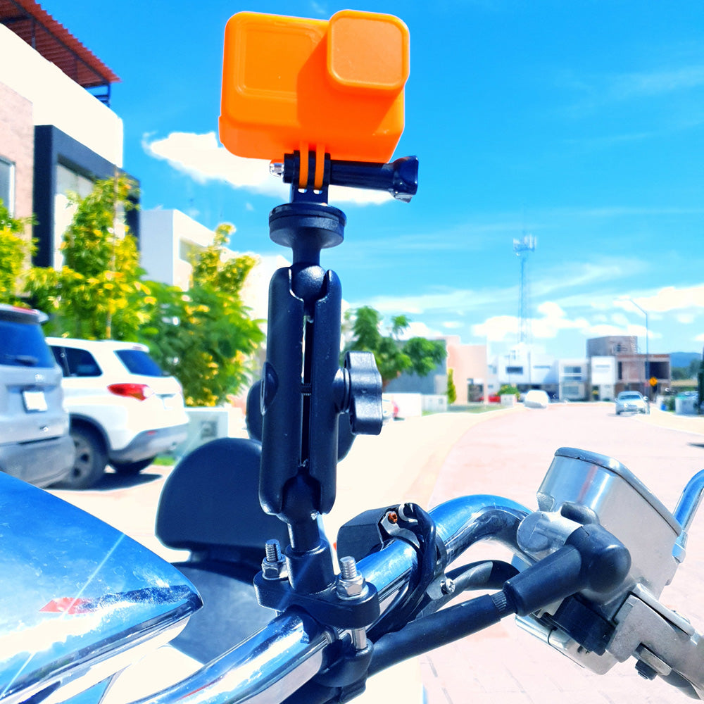 Base Tubular tipo RAM Grande para Selfie Stick Bicicleta Motocicleta Compatible GoPro Insta360 Sport Cam