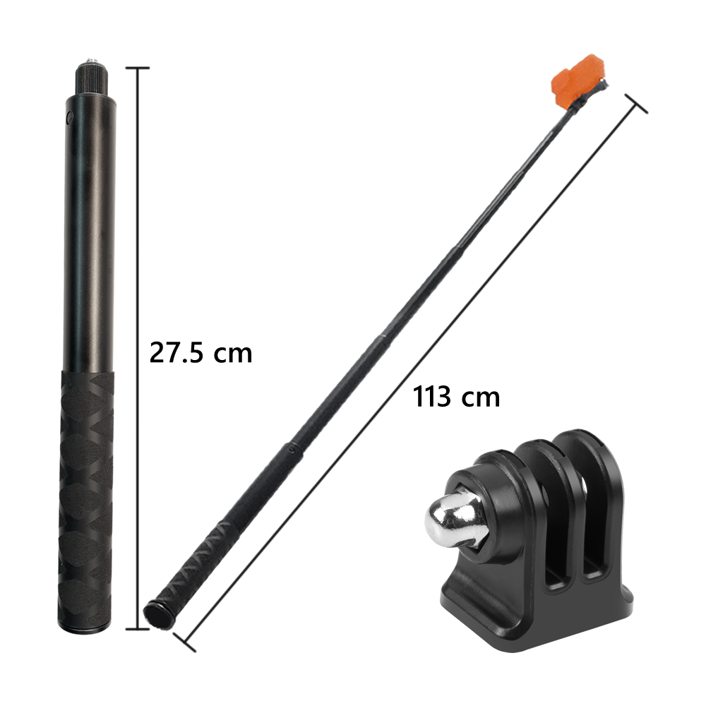 Monopod Selfie Stick Invisible Aluminio Compatible GoPro Insta360 Cámaras Deportivas