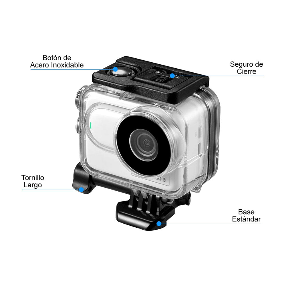 Carcasa Case Sumergible 60m Para Insta360 Go 3/3S Grande