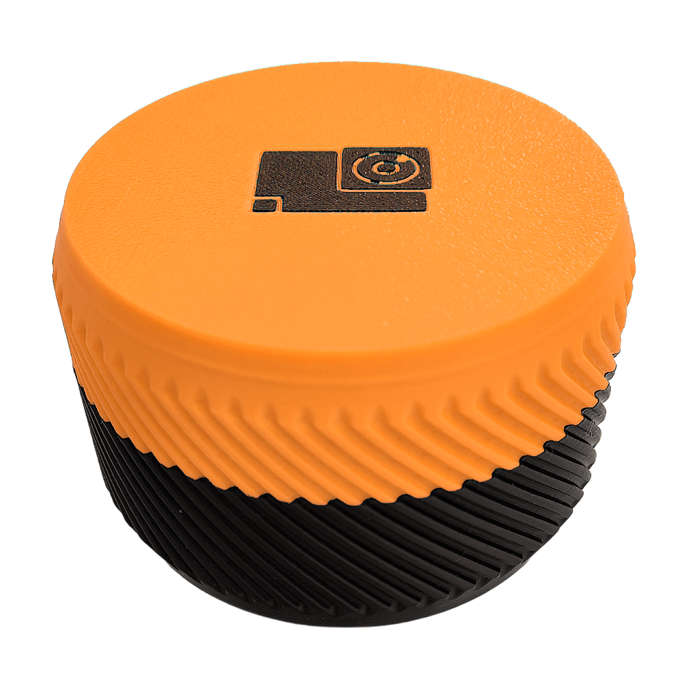 Estuche Impresión 3D Circular Compatible GoPro Hero 12 11 10 9 Negro con Naranja