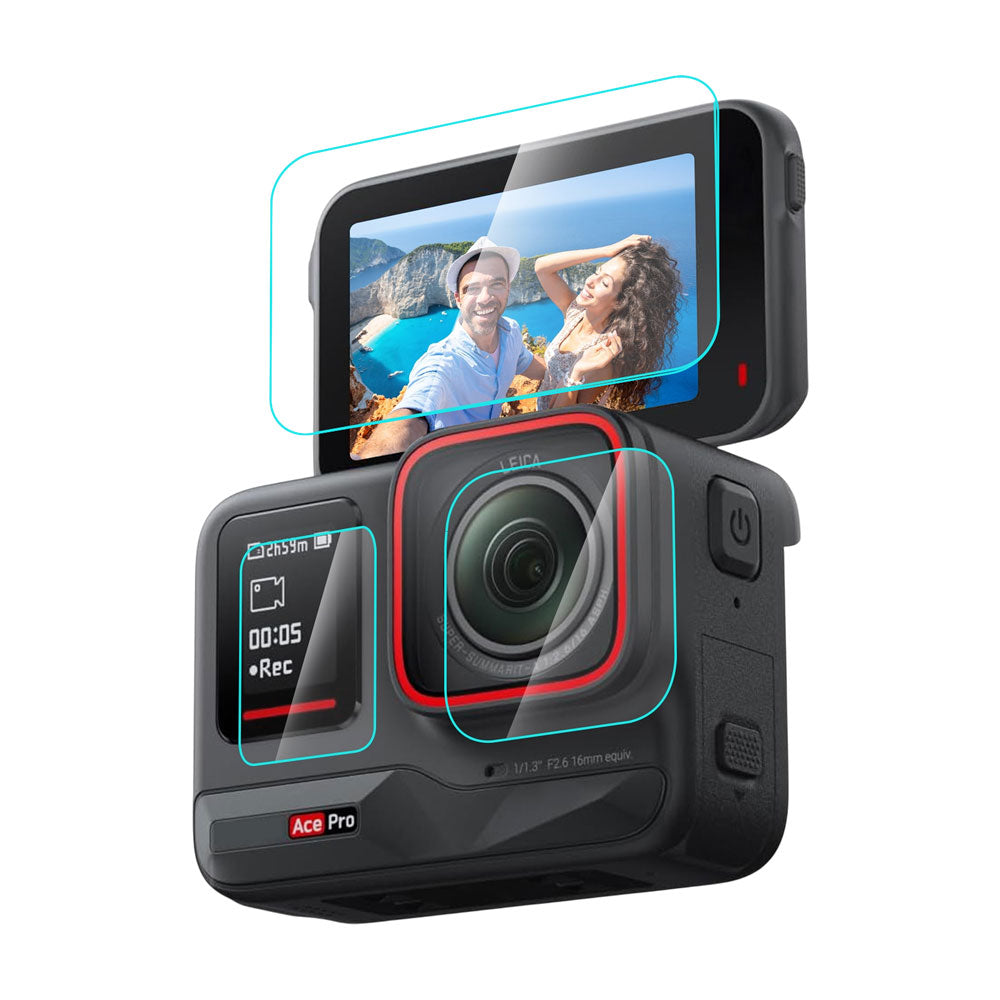 Cristales Templados Pantallas y Lente Compatible Insta360 Ace Pro