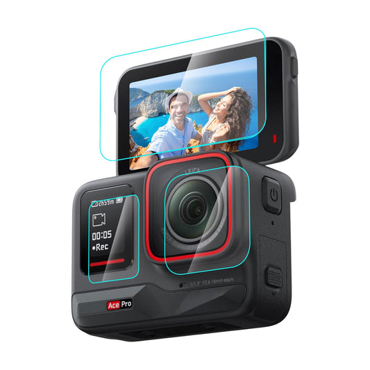 Cristales Templados Pantallas y Lente Compatible Insta360 Ace Pro